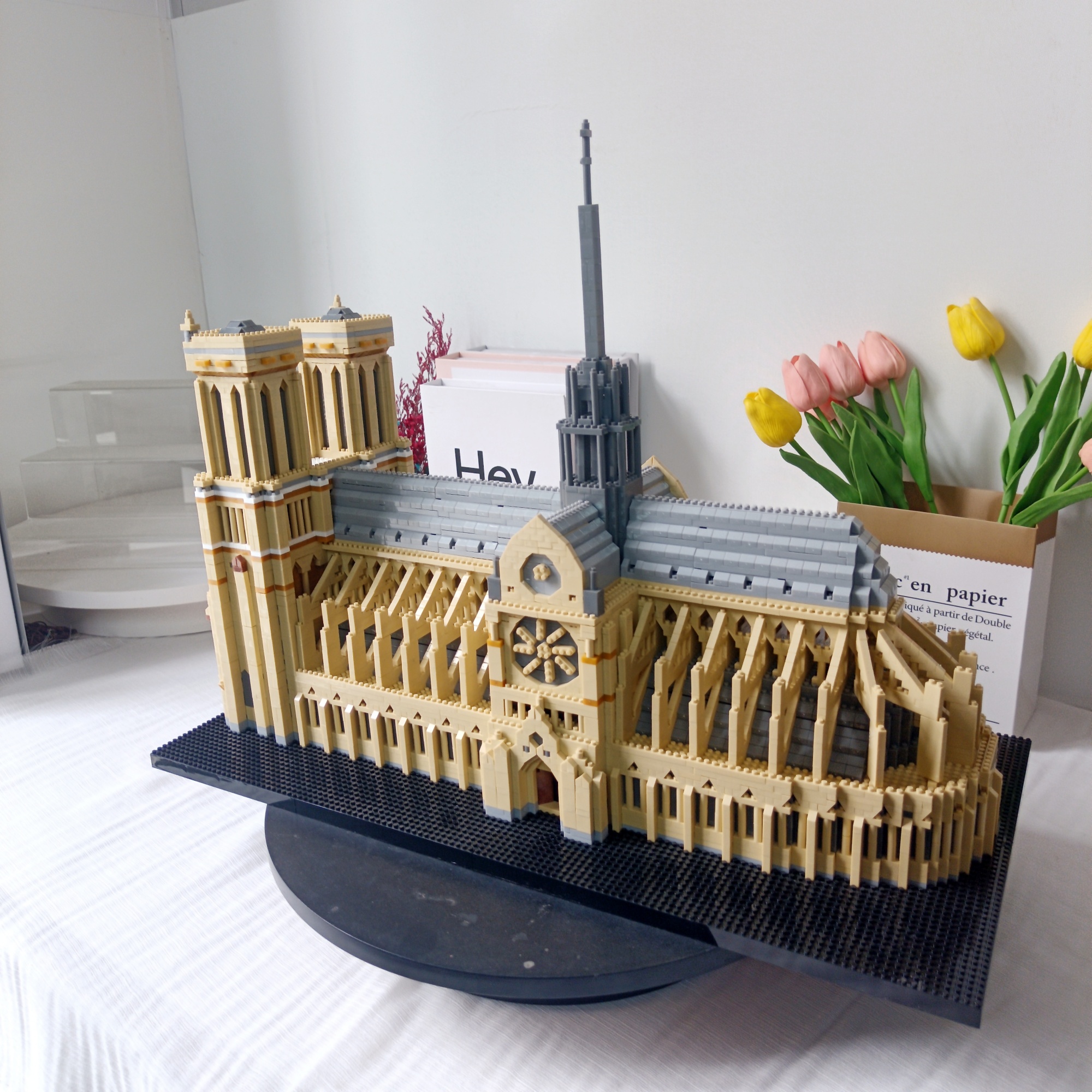 Amazon.com: alltogetho Paris Notre Dame Cathedral Micro Building
